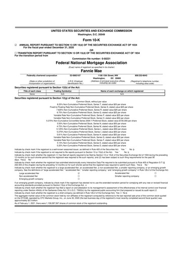 Thumbnail Fannie Mae
 10-K Annual Report 2020