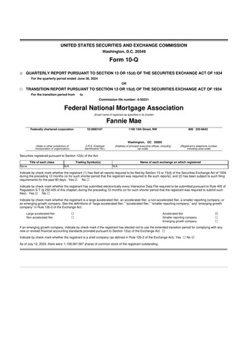 Thumbnail Fannie Mae
 10-Q Quarterly Report FY2024 