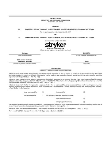 Thumbnail Stryker Corporation 10-Q Quarterly Report FY2017 