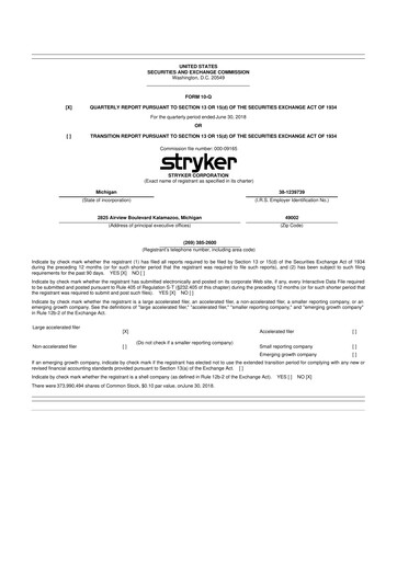 Thumbnail Stryker Corporation 10-Q Quarterly Report FY2018 
