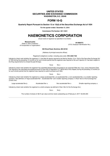 Thumbnail Haemonetics 10-Q Quarterly Report FY2017 