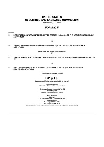 Thumbnail BP 20-F Annual Report 2025