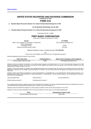 Thumbnail First Busey 10-Q Quarterly Report FY2023 