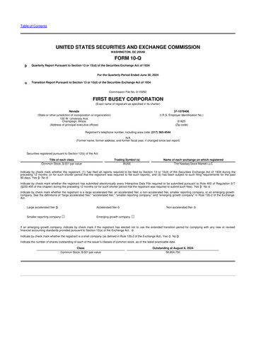 Thumbnail First Busey 10-Q Quarterly Report FY2024 