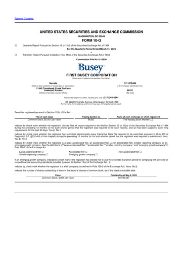 Thumbnail First Busey 10-Q Quarterly Report FY2025 