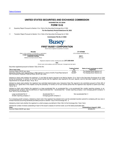 Thumbnail First Busey 10-Q Quarterly Report FY2025 