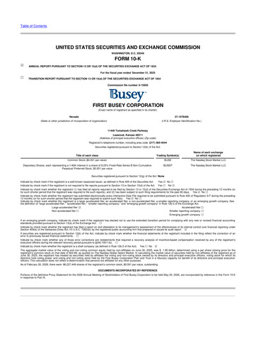 Thumbnail First Busey 10-K Annual Report 2025