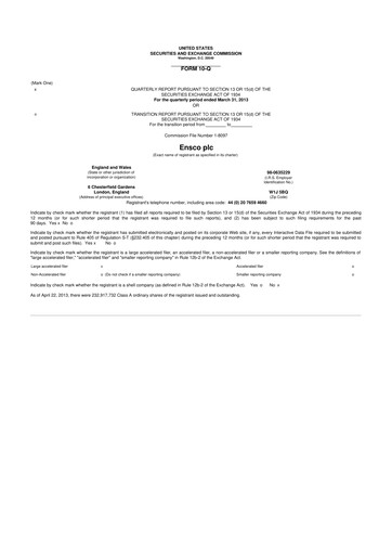 Thumbnail Valaris 10-Q Quarterly Report FY2013 