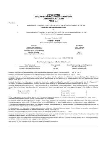 Thumbnail Valaris 10-K Annual Report 2025