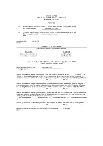 Thumbnail PHX Minerals 10-Q Quarterly Report FY2015 