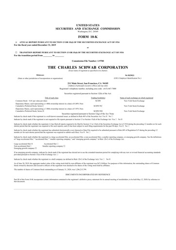 Thumbnail Charles Schwab 10-K Annual Report 2019