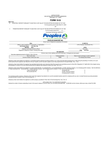 Thumbnail Peoples Bancorp 10-Q Quarterly Report FY2024 