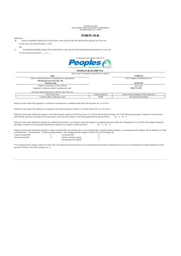 Thumbnail Peoples Bancorp 10-K Annual Report 2024