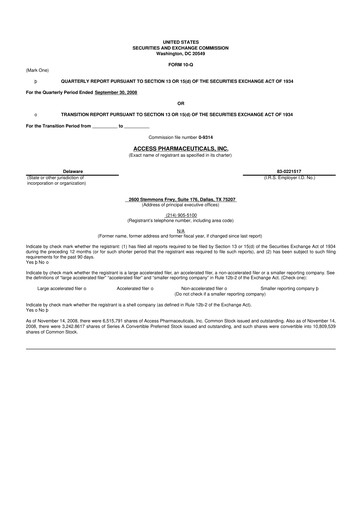 Thumbnail Abeona Therapeutics
 10-Q Quarterly Report FY 