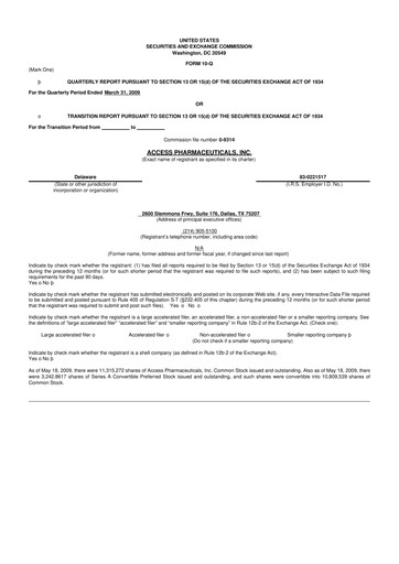 Thumbnail Abeona Therapeutics
 10-Q Quarterly Report FY 