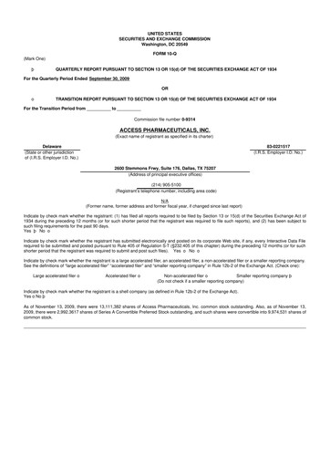 Thumbnail Abeona Therapeutics
 10-Q Quarterly Report FY 