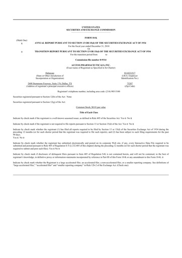 Thumbnail Abeona Therapeutics
 10-K Annual Report 