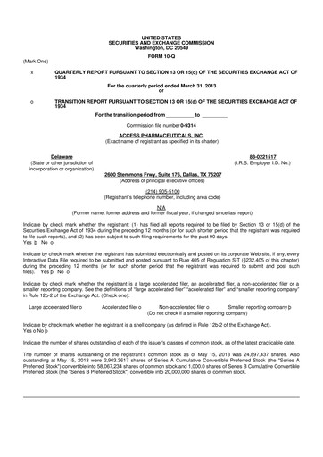 Thumbnail Abeona Therapeutics
 10-Q Quarterly Report FY2013 