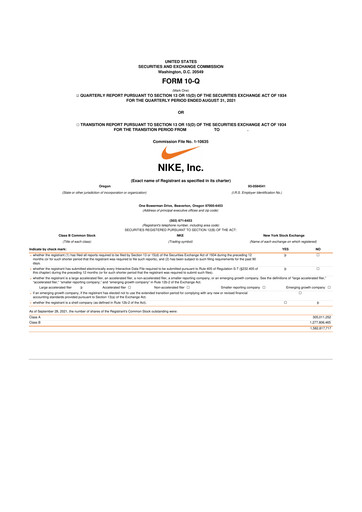 Thumbnail Nike 10-Q Quarterly Report FY2022 