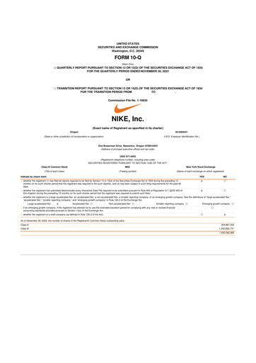 Thumbnail Nike 10-Q Quarterly Report FY2023 
