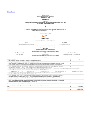 Thumbnail Nike 10-K Annual Report 2023