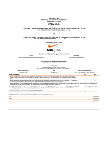 Thumbnail Nike 10-Q Quarterly Report FY2024 