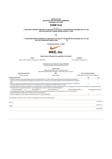 Thumbnail Nike 10-Q Quarterly Report FY2027 Q1