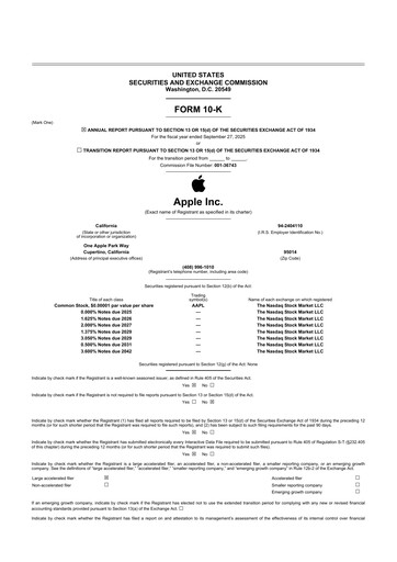 Thumbnail Apple 10-K Annual Report 2025