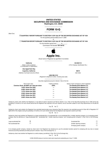 Thumbnail Apple 10-Q Quarterly Report FY2026 