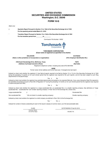 Thumbnail Globe Life
 10-Q Quarterly Report FY2016 