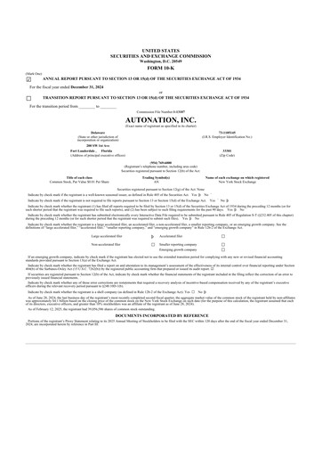 Thumbnail AutoNation 10-K Annual Report 2024