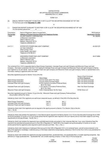 Thumbnail Alliant Energy 10-K Annual Report 
