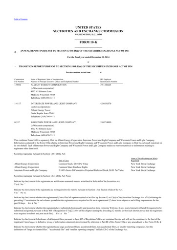 Thumbnail Alliant Energy 10-K Annual Report 2014