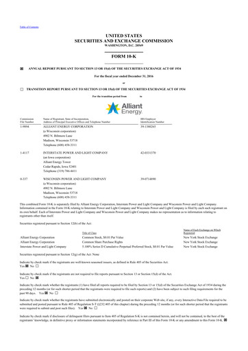 Thumbnail Alliant Energy 10-K Annual Report 2016