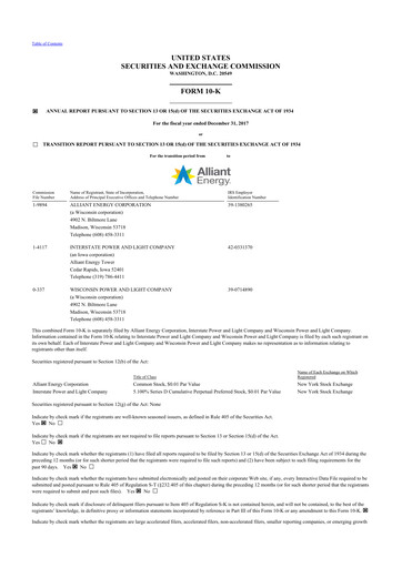 Thumbnail Alliant Energy 10-K Annual Report 2017