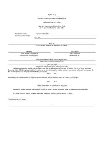 Thumbnail Air T, Inc. 10-Q Quarterly Report FY 