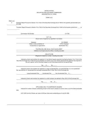 Thumbnail Air T, Inc. 10-Q Quarterly Report FY 