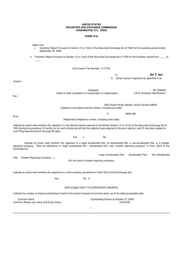Thumbnail Air T, Inc. 10-Q Quarterly Report FY 