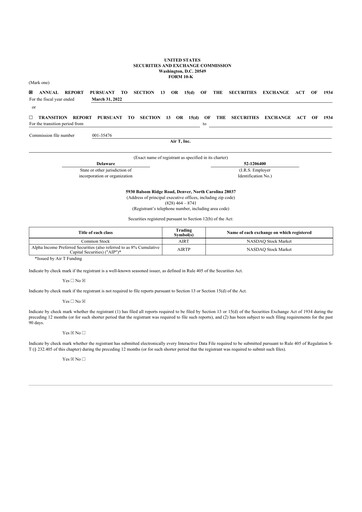 Thumbnail Air T, Inc. 10-K Annual Report 2022