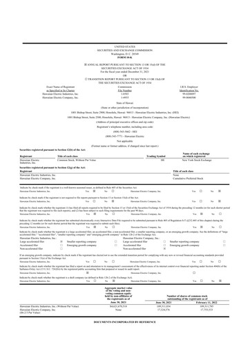Thumbnail Hawaiian Electric Industries 10-K Annual Report 