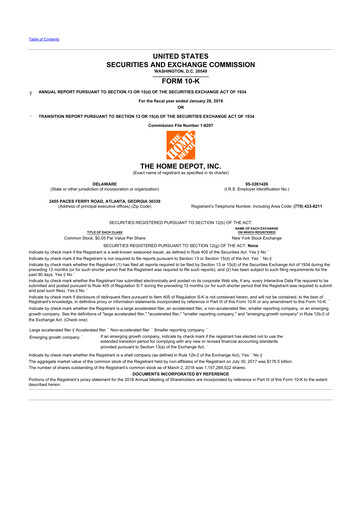 Thumbnail Home Depot 10-K Annual Report 2017