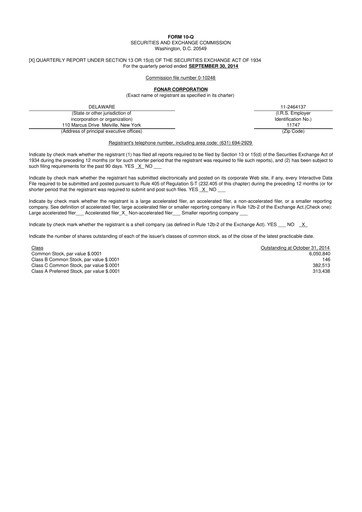 Vorschaubild Fonar Corporation
 10-Q Quartalsbericht 2015 