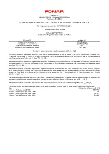 Vorschaubild Fonar Corporation
 10-Q Quartalsbericht 2019 