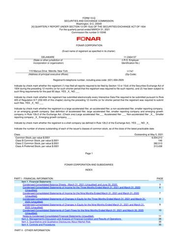 Vorschaubild Fonar Corporation
 10-Q Quartalsbericht 2021 