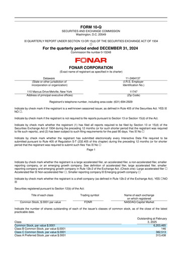 Vorschaubild Fonar Corporation
 10-Q Quartalsbericht 2025 