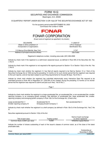 Vorschaubild Fonar Corporation
 10-Q Quartalsbericht 2025 