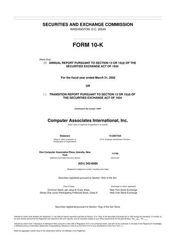 Thumbnail CA Technologies 10-K Annual Report 