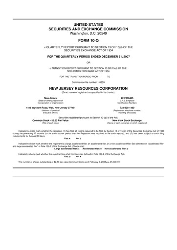 Thumbnail New Jersey Resources 10-Q Quarterly Report FY 