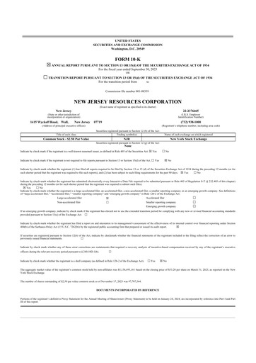 Thumbnail New Jersey Resources 10-K Annual Report 2023