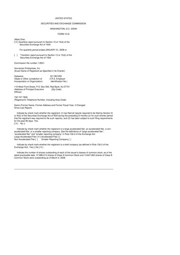 Thumbnail Hovnanian Enterprises
 10-Q Quarterly Report FY 
